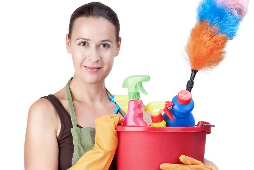 Professional Airbnb cleaning in a modern rental kitchen