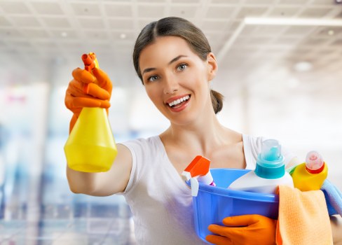 Professional oven cleaning in a modern kitchen