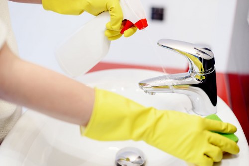 Bathroom deep cleaning during move out cleaning service