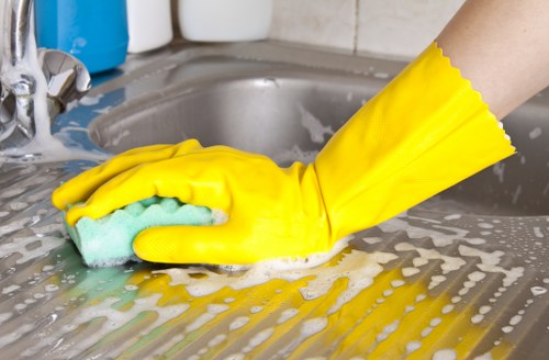 Microfiber cloths and tools used for domestic cleaning
